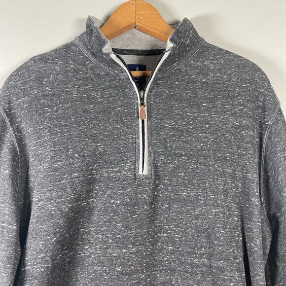 Gray Half-Zip Men's Sweatshirt - Picture 2 of 9